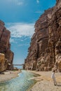 Canyon wadi mujib jordan Royalty Free Stock Photo