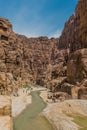 Canyon wadi mujib jordan