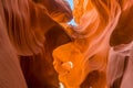 The canyon in the morning sunlight in lower Antelope Canyon, Page, Arizona