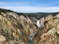 Canyon Waterfall at Yellowstone National Park Royalty Free Stock Photo