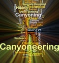Canyoneering background concept glowing Royalty Free Stock Photo
