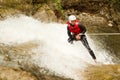 Canyoning Adventure Waterfall Descent Royalty Free Stock Photo