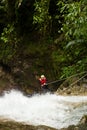 Canyoning Adventure Waterfall Descent Royalty Free Stock Photo