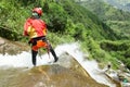 Canyoning Chamana Banos De Agua Santa Royalty Free Stock Photo