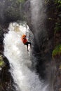 Canyoning waterfall decent Vietnam Royalty Free Stock Photo