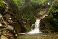 Canyoning Zip Line Royalty Free Stock Photo