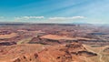 Canyonlands landscape and Colorado River from drone point of view, Utah Royalty Free Stock Photo