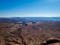 Canyonlands National Park View looking down from above. Royalty Free Stock Photo