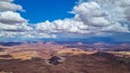 Canyonlands - Panoramic aerial view on Colorado River canyon seen from Buck Canyon Overlook near Moab, Utah, USA Royalty Free Stock Photo