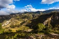 Canyons around the Quilotoa volcano