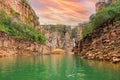 Canyons of Furnas at CapitÃÂ³lio MG, Brazil Royalty Free Stock Photo