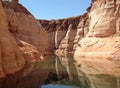 Canyons in Lake Powell of Lake Powell. Royalty Free Stock Photo