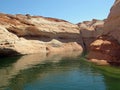 Canyons in Lake Powell of Lake Powell. Royalty Free Stock Photo