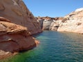 Canyons in Lake Powell of Lake Powell. Royalty Free Stock Photo