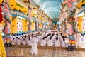 Cao Dai Ceremony in Tay Ninh, Vietnam Royalty Free Stock Photo