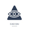 Cao dai icon. Trendy flat vector Cao dai icon on white background from Religion collection