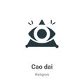 Cao dai vector icon on white background. Flat vector cao dai icon symbol sign from modern religion collection for mobile concept Royalty Free Stock Photo