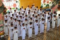 Cao Dai Worshippers Royalty Free Stock Photo