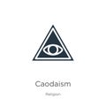 Caodaism icon vector. Trendy flat caodaism icon from religion collection isolated on white background. Vector illustration can be
