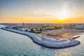 Caorle town and beach in Italy during summer Royalty Free Stock Photo