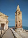 Caorle venice madonna dell`angelo church tower view Royalty Free Stock Photo