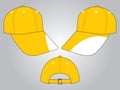 Baseball Cap Design Vector Yellow  / White Royalty Free Stock Photo