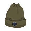 cap beanie color icon vector illustration Royalty Free Stock Photo