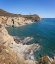 Cap Bear Lighthouse in Port Vendres Royalty Free Stock Photo