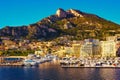 Cap d`ail harbor and tÃÂªte de chien mountain