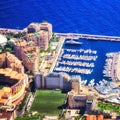 Cap d`Ail harbour & stadium Royalty Free Stock Photo