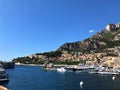 Cap D`Ail port marina, Cote d`Azur, France Royalty Free Stock Photo