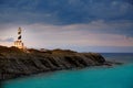 Cap de Favaritx sunset lighthouse cape in Mahon