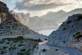 Cap de Formentor at sunset sky nature Landscape in northen Mallorca balearic islands, Spain. Royalty Free Stock Photo