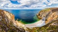 Cap de la Chevre and sea coast in Brittany Bretagne, France. Royalty Free Stock Photo