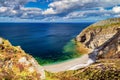 Cap de la Chevre and sea coast in Brittany Bretagne, France. Royalty Free Stock Photo