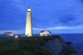 Cap des Rosiers Lighthouse at dusk, Gaspesie, Quebec Royalty Free Stock Photo
