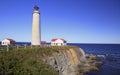 Cap-des-Rosiers Lighthouse in Gaspesie, Quebec Royalty Free Stock Photo