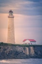 Cap des Rosiers Lighthouse in Quebec Royalty Free Stock Photo