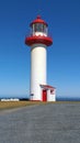 Cap des Rosiers Lighthouse on the shores of the St Lawrence river GaspÃÂ©sie QuÃÂ©bec Canada Royalty Free Stock Photo