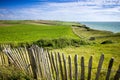 Cap Gris-Nez and English channel in Cote d`Opale district in Pas-de-Calais region of France in summer day