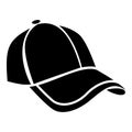 Cap icon, simple black style Royalty Free Stock Photo