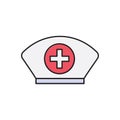 Cap vector flat color icon Royalty Free Stock Photo