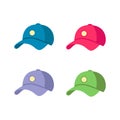 Cap icons set cartoon vector. Baseball hat. Royalty Free Stock Photo