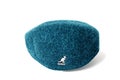 Cap with Kangol emblem made of wool isolated on white background Royalty Free Stock Photo