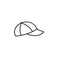 cap line illustration icon on white background Royalty Free Stock Photo