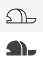 Cap line and solid vector icon set in different style Royalty Free Stock Photo