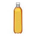 cap plastic bottle soda cartoon vector illustration