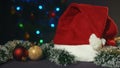 Cap of Santa Claus and Christmas toys