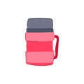 cap thermos cartoon vector illustration