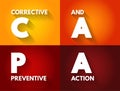 CAPA - Corrective And Preventive Action consists of improvements to an organization\'s processes